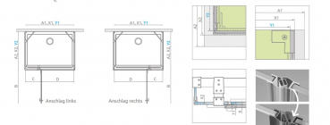 Preview: Radaway Essenza 6 KDJ+S U-Duschkabine Schwenktür an Fixteil mit 2 Seitenwänden PUK Trave
