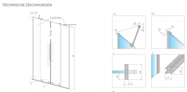 Radaway Furo DWD Schiebetür für Nische bis 210 cm Breite Gleittür Duschtür PUK Vils