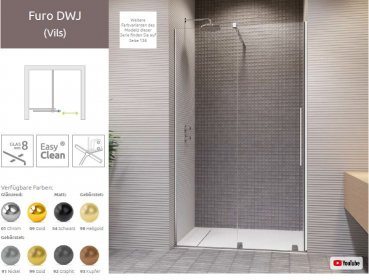 Radaway Furo DWJ/SL Schiebetür für Nische Gleittür PUK Vils