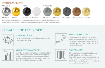 Radaway Idea 6 KDJ Eck-Duschkabine Gleittür/Schiebetür und Seitenwand PUK Isar