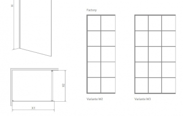Radaway Nes 6 Walk In II Spritzschutzwand Trennwand barrierefrei