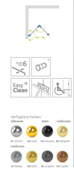 Preview: Radaway Nes 6 Walk IN Faltwand KDD B PUK Oder