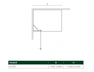 Radaway Nes 6 Walk-in KDD II PUK Oder