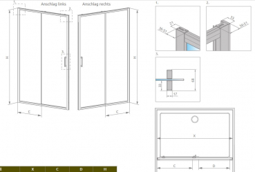 Preview: Radaway Premium Pro Schiebetür für Dusch-Nische Duschabtrennung PUK Alvier Pro