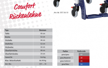 Rebotec Bremen Duschsitz Toilettenstuhl Rollstuhl