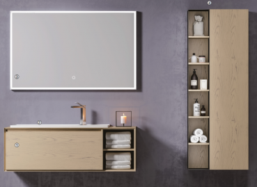 Rubicer Badmöbelset Flow exklusives und elegantes Badezimmer-Waschbecken-Set