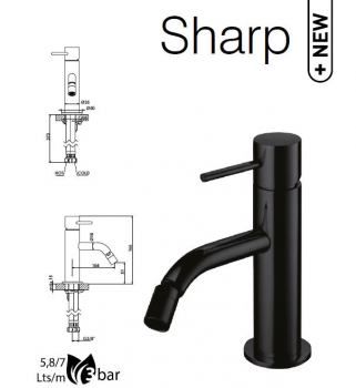 Rubicer Sharp Wasserhahn 020 Waschbecken-Armatur für Bidet Chrom / Schwarz / Gold / Kupfer