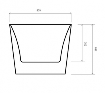 Rubicer Sublime freistehende Acryl-Badewanne Weiß RBA6612SUBWGL/M