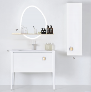 Rubicer Badmöbelset Unik exklusives und elegantes Badezimmer-Waschbecken-Set