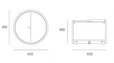 Pouf rollbar Elektroheizkörper Designheizkörper von Rubicer