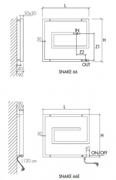 Scirocco Designheizkörper Snake 66 eleganter Rohrheizkörper Handtuchheizkörper, italienisches Design für Ihr Zuhause