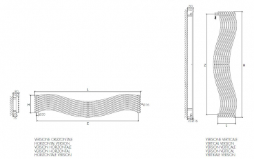 Scirocco Designheizkörper Wave Chrom Handtuchheizkörper Wellen-Optik, italienisches Design für Ihr Zuhause