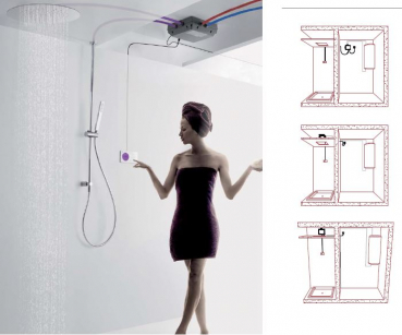 Tres Shower Technology 09286563 Duschset mit elektronischer Bedienung