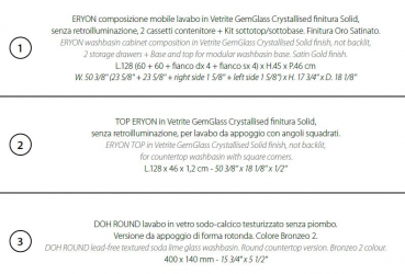 Sicis Elisyan Badmöbel Komposition Eryon 1 - exklusives Design aus Italien