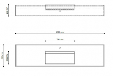 Sicis Elisyan Crystal Waschtischplatte mit integriertem Waschbecken - exklusives Design aus Italien