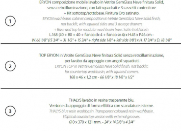 Sicis Elisyan Badmöbel Komposition Eryon 3 - exklusives Design aus Italien