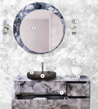 Preview: Sicis Elisyan Badmöbel Komposition Lunaris 2 - exklusives Design aus Italien