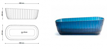 Sicis Elisyan Ondaris freistehende Badewanne - exklusives Design aus Italien