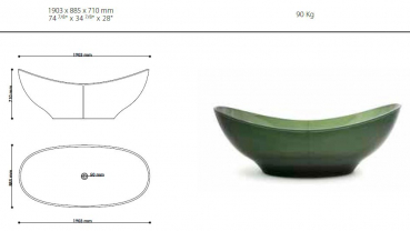 Sicis Elisyan Shellis freistehende Badewanne - exklusives Design aus Italien