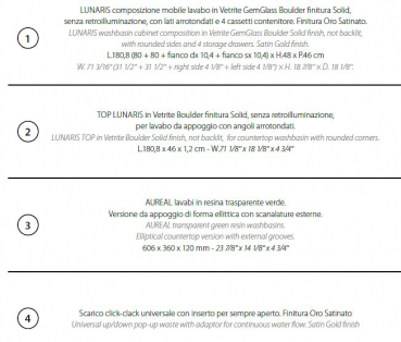 Sicis Elisyan Badmöbel Komposition Lunaris 1 - exklusives Design aus Italien