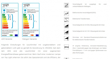 Top Light Spiegel InLight Leuchtspiegel in vielen Größen mit LED-, Halogen- oder Leuchtstofflampen