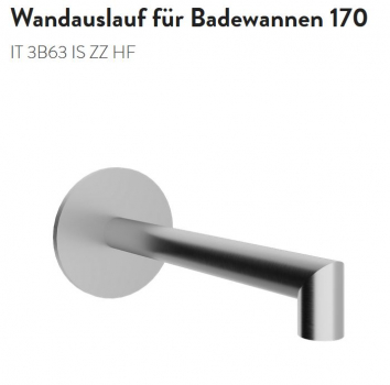 Treemme 28 mm Wandauslauf für Badewannen 171 Wasserhahn 3B63