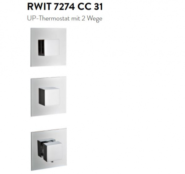 Treemme 7274/31 Unterputz-Thermostat mit 2-Wege-Umsteller