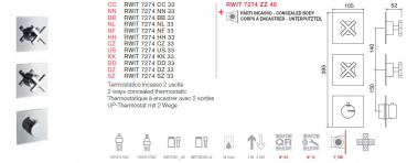 Treemme 7274/33Unterputz-Thermostat mit 2-Wege-Umsteller