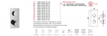 Treemme 8A46 Unterputz-Thermostat mit 2-Wege-Umsteller