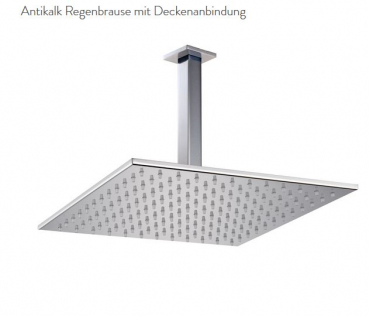 Treemme Antikalk Regenbrause mit Deckenarm Duschkopf 6510