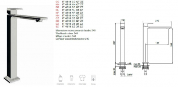 Treemme Armatur Q30 Einhand Waschtischmischer Wasserhahn 248