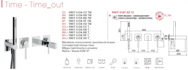 Treemme Time Time_out Badewannenarmatur Unterputz mit Handbrause 51D8 TM