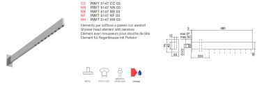 Treemme Time Time_out Regenbrause-Element mit Perlator 5147 03