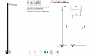 Treemme Time Time_out Standarmatur Waschtisch-Einhebelmischer 5114