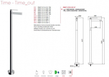 Treemme Time Time_out Standarmatur Waschtisch-Einhebelmischer 5114 TM