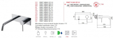 Treemme Up+ Einhand Waschtischmischer Unterputz Wasserhahn 6BA5