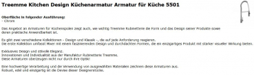 Treemme Kitchen Design Küchenarmatur Armatur für Küche 5501