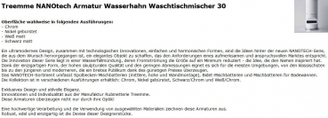 Nanotech Wasserhahn 30 von Treemme Waschtischmischer