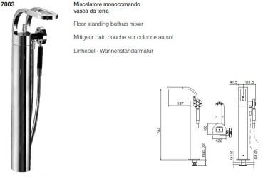 Treemme Philo 7003 Wannenarmatur freistehend