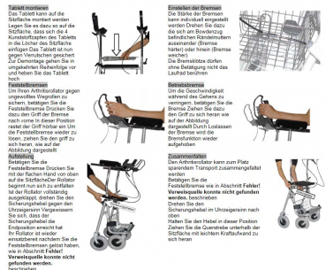 Trendmobil Rollator Gehwagen Standard Stahl Arthritis-Ausführung mit Bremse und Korb