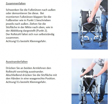 Trendmobil Rollstuhl Lexis light faltbarer Aluminiumrollstuhl manuell, optional mit Trommelbremse