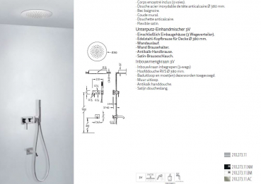 Tres 3 V Badewannenauslauf mit Duschsystem Duschset mit Handbrause 21027311, modernes Design für Ihr Badezimmer