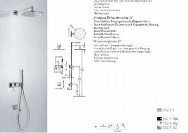 Tres 3 V Badewannenauslauf mit Duschsystem Duschset mit Handbrause 21027313, modernes Design für Ihr Badezimmer