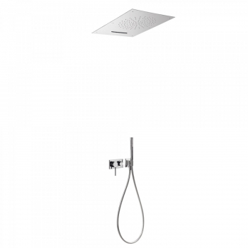 Tres 3 V Duschsystem Duschset Duschkombination mit Handbrause 21027303, modernes Design für Ihr Badezimmer