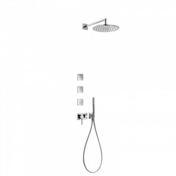 Tres 3 V Duschsystem Duschset Duschkombination mit Handbrause 21027304, modernes Design für Ihr Badezimmer