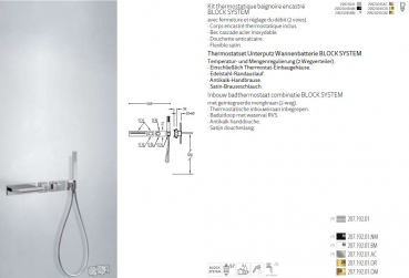 Tres Block System Badewanneneinlauf mit Duschset/Handbrause 20719201, modernes Design für Ihr Badezimmer