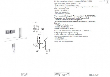 Tres Block System Badewanneneinlauf mit Duschset/Handbrause 20725207, modernes Design für Ihr Badezimmer