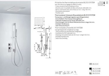 Tres Block System Duschset Duschkombination mit Handbrause 20625203, modernes Design für Ihr Badezimmer