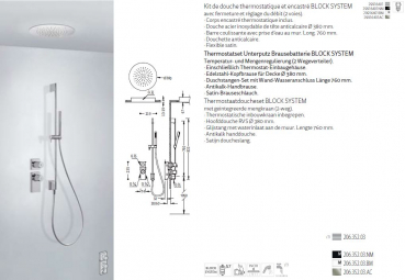 Tres Block System Duschset Duschkombination mit Handbrause 20635203, modernes Design für Ihr Badezimmer