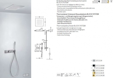 Tres Block System Duschset Duschkombination mit Handbrause 20725204, modernes Design für Ihr Badezimmer